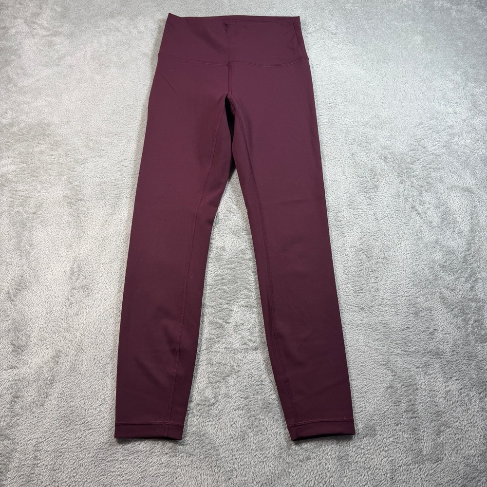 Lululemon Wunder Train High Rise Tight 25" Women 6 Burgundy Leggings Yoga Gym